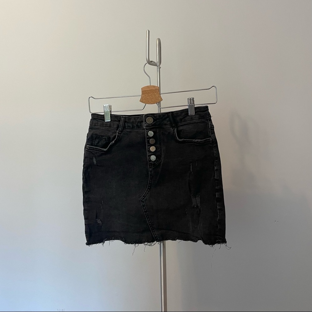 Black Zara Denim Mini Skirt